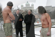Spaziergang mit Bundespräsident Leuengerger, Januar 2006