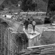 Bern; Belastungsprobe Tiefenaubrücke; 1965