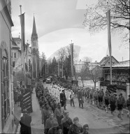Festumzug an der Hochzeit von Fürst Franz Josef und Gina von Liechtenstein, 1943