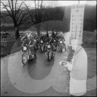 Lärmpegel-Messung mit Motorrädern, Zürich 1960