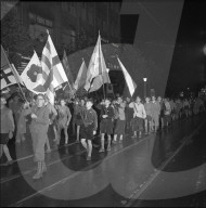 Der Zapfenstreich; Umzug anlässlich des Zürcher Knabenschiessens 1952