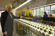 Domenic Steiner in seiner Fabrik 2004