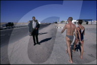 Touristen am Strand, Luxor 1999