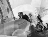 Gunter Sachs und Mirja Larrson heiraten in St. Moritz 1969
