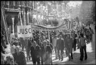 1. Mai Umzug in der Berner Innenstadt 1973