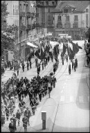 Blasmusik bei 1. Mai Umzug in Zürich 1972