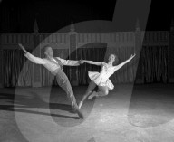 Szene aus "Holiday on Ice", Zürich 1956