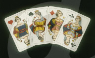 Spielkarte französisch: vier Königinnen