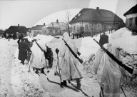 Deutscher Spähtrupp auf Skiern an der Ostfront, ca. 1942