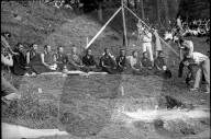 Mönche bei Grundsteinlegung für Tibet-Institut Rikon 1967