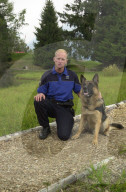 Gendarm Ehinger mit Polizeihunt Wito, 2005