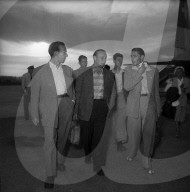 Ferdi Kübler bei der Rückkehr von der WM 1950