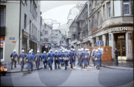 Polizeigrenadiere bei Jugend-Demonstrationen in Zürich 1980