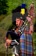 Scottish bagpiper