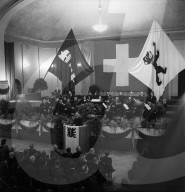 Bundesrat Etter spricht am Jungbürgertag in St. Gallen, 1944