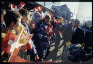 Empfang für den Bundespräsidenten Flavio Cotti in Altdorf, 1990