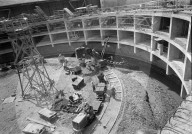 Bau einer Rundgarage im Quartier de Rive in Genf, 1960