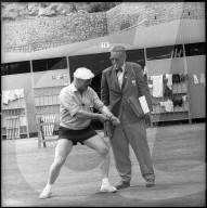 Olympische Spiele Rom 1960: Ruder-Trainer Scherer mit ATP-Chef Pfister