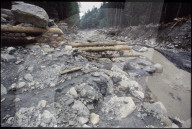 Überschwemmung in der Gemeinde Wattenwil 1990