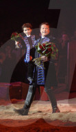 Ivan Frédéric mit Grossvater Fredy Knie in der Manege, 2005