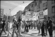 1. Mai Demonstration auf dem Helvetiaplatz in Zürich 1973