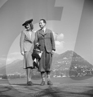 Flitterwochen von Franz Josef und Gina von Liechtenstein in Lugano, 1943