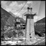 Furka-Oberalp , Wilerbrücke im Bau; 1955
