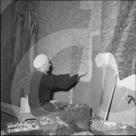 St. Ursulinen-Kloster Sitten: Mosaikfresko von Bernard Viglino, 1960