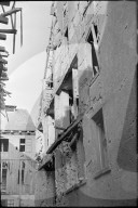 Beschädigte Häuser nach Bombenangriff in Stein am Rhein 1945