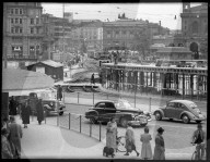 Tramhaltestelle Central, Zürich um 1950