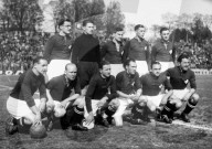 Fussball WM 1938: Die Schweizer Nationalmannschaft vor dem Spiel gegen Portugal