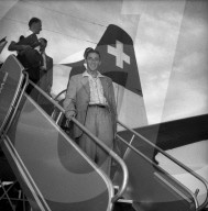 Ferdi Kübler bei der Rückkehr von der WM 1950