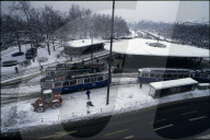 Schnee in Zürich, Bellvue-Tramhaltestelle 1986