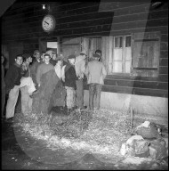 Zahltag im Bergwerk Grône; 1957