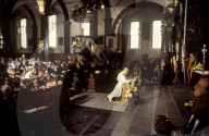 Papstbesuch Schweiz 1984, Einsiedeln: Papst. Gebet, Gnadenkapelle "Zur schwarzen Madonna"
