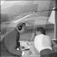 Instrukteur und junger Schütze, Zürcher Knabenschiessen 1964