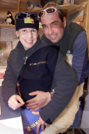 Vreni Schneider, schwanger, mit Ehemann Marcel Fässler