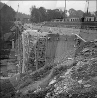 Bern-Tiefenau, Aarebrücke im Bau; 1964
