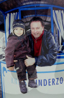 Ivan-Frédéric Knie und sein Grossvater Fredy Knie jun., 2004