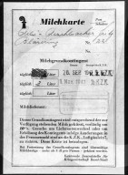 Milchkarte für Aktivdienst-Soldaten, 1941