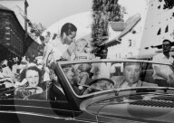 Tour de France-Sieger Kübler beim Empfang in Zürich 1950