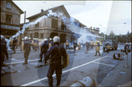 Polizeieinsatz vor dem AJZ in Zürich 1980