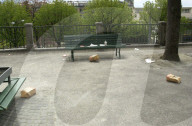 Abfall in Park von Lausanne