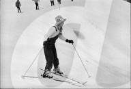 Skischülerin in St. Moritz, 1971