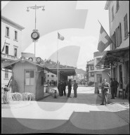 Schweizer Grenze in Chiasso gegen Kriegsende 1945