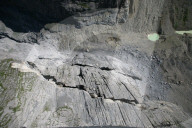Felsspalte am Eiger, vor Felssturz, 2006