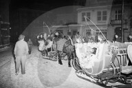 St. Moritz, Schlittenfahrt; Pferdeschlitten; 1947