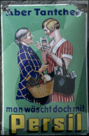 Emaille-Schild mit Persil-Werbung 1981