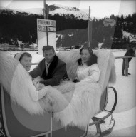 Ferdi Kübler in den Ferien in Arosa 1950