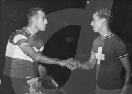 Antonio Bevilacqua und Hugo Koblet 1950